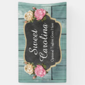 シャビーヴィンテージバラ素朴カントリーシャルボード 横断幕 (縦)