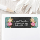 シャビーヴィンテージバラ素朴カントリー差出人住所 ラベル (インサイチュ)