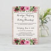 シャビーヴィンテージバラ素朴結婚式招待状 招待状 (スタンド正面)