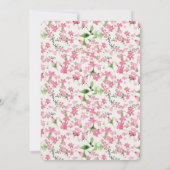 シャビーヴィンテージバラ素朴結婚式招待状 招待状 (裏面)