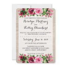 シャビーヴィンテージバラ素朴結婚式招待状