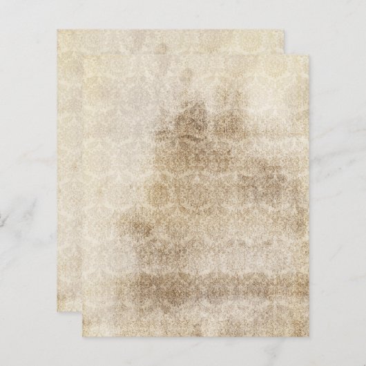 シャビーヴィンテージパターン(の模様が)ある紙 (正面/裏面)