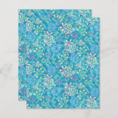 シャビーヴィンテージフローラターキオースのスクラップブック紙 (正面/裏面)