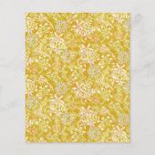 シャビーヴィンテージフローラマスタードスクラップブック紙 (正面)