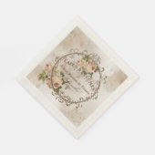 シャビーヴィンテージローズ4 -紙ナプキンス スタンダードランチョンナプキン (角)