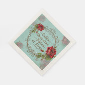 シャビーヴィンテージローズ – 紙ナプキンス スタンダードランチョンナプキン (角)