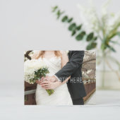 シャビーヴィンテージ素朴バラ結婚ズ・サンキュー ポストカード (スタンド正面)