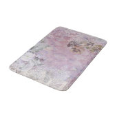 シャビーヴィンテージ紫フローラ バスマット (アングル)