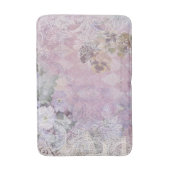 シャビーヴィンテージ紫フローラ バスマット (正面縦)