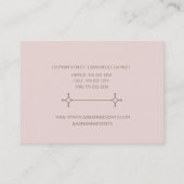 シャビー素朴カントリーシックBurlap赤面フローラ 名刺 (裏面)