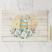 シャビー素朴シックなメイソンのjarホワイトテーブルの設定 ペーパーパッド (インサイチュ)