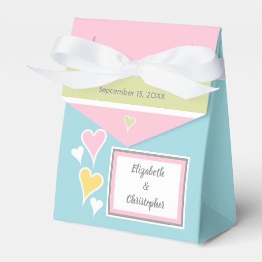 シャビー結婚シックのゲスト感謝していユー フェイバーボックス (正面サイド)