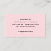 シャビー&シックヴィンテージバラフローラパーソナライズされたバス 名刺 (裏面)