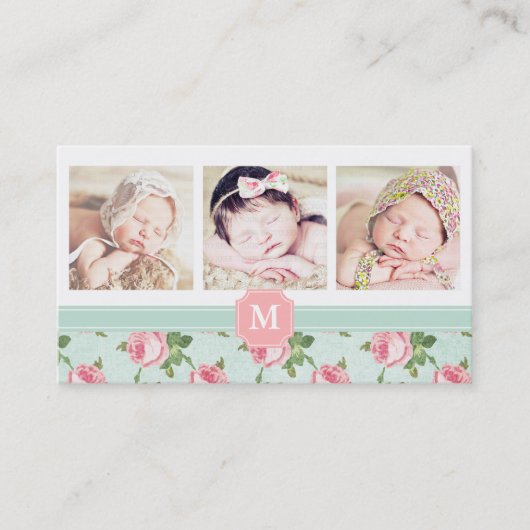 シャビー&シックヴィンテージバラフローラ 名刺 (正面)