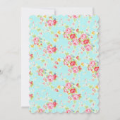 シャビー シック カウガール フラワー ポニー インビテーション (裏面)