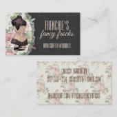 シャビー·シック·コルセット·ハサミ裁縫·シームストレス 名刺 (正面/裏面)