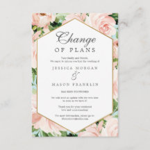 シャビー·シック·チェンジ·オブ·プラン発表カード
