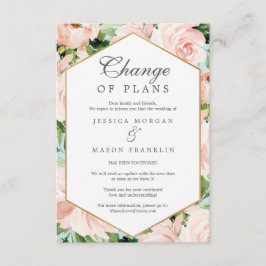 シャビー·シック·チェンジ·オブ·プラン発表カード 招待状