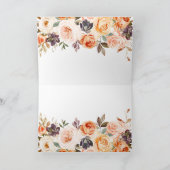 シャビー シック フラワー ローズ 感謝の気持ちを伝えるグリーティング カード (内部)