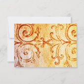 シャビ素朴ーカントリーマルーン結婚の出欠の返事 出欠カード (裏面)