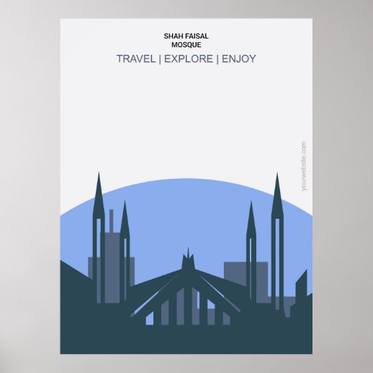 シャファイサルモスクイスラマバード ポスター (正面)