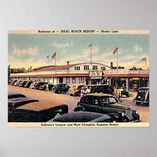 シャファーレイクインディアナイデアルビーチリゾート ポスター (正面)