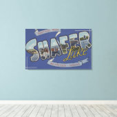 シャファー湖 – ラージレターシーン キャンバスプリント (インサイチュ (ウッドフロア))