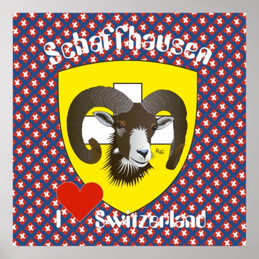 シャフハウゼン – シュウィズ – スイス – Svizzera Poster ポスター (正面)