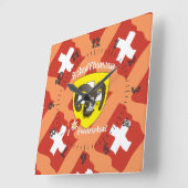 シャフハウゼン – シュウィズ – スイス – Svizzera Uhr スクエア壁時計 (傾斜)