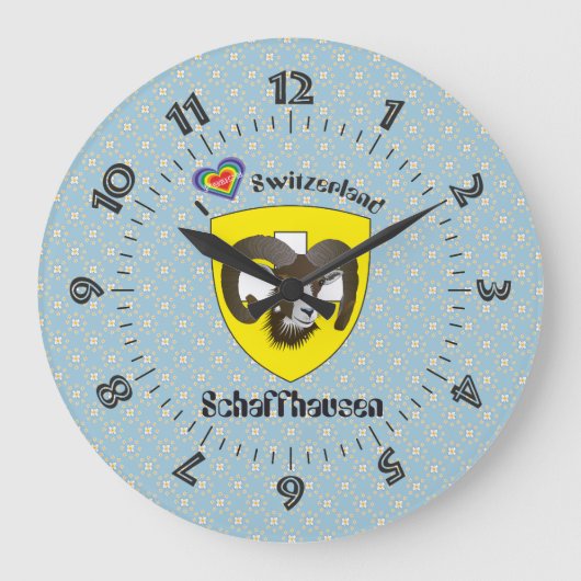 シャフハウゼン – シュウィズ – スイス – Svizzera Uhr ラージ壁時計 (正面)