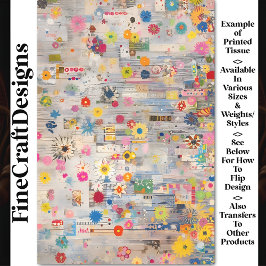 シャブお洒落ビーシックレトロコラージュBP6Bデコページ 薄葉紙