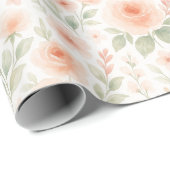 シャブエレガントフランスのビーなシックなフローラアートパターン ラッピングペーパー (ロールコーナー)