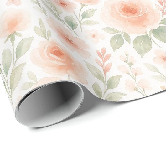 シャブエレガントフランスのビーなシックなフローラアートパターン ラッピングペーパー (ロールコーナー)