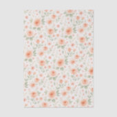 シャブエレガントフランスのビーなシックなフローラアートパターン 薄葉紙 (正面)