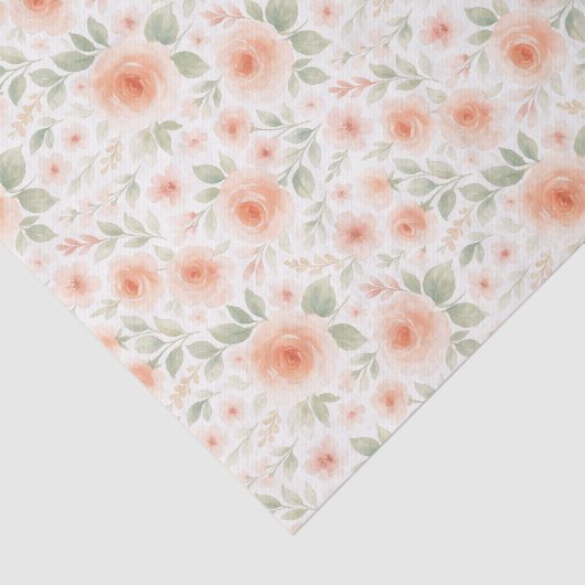 シャブエレガントフランスのビーなシックなフローラアートパターン 薄葉紙 (詳細)