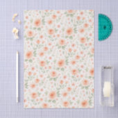 シャブエレガントフランスのビーなシックなフローラアートパターン 薄葉紙 (クラフト)