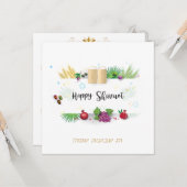 シャブオットおめでとう　ユダヤの祝日　七種の祝福 カード (正面/裏面インサイチュ)