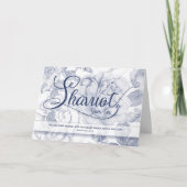 シャブオットヨムトフヴィンテージフェードブルーバラパターン カード (正面)