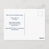 シャブバットシャロムユダヤ人ディナー招待状 ポストカード (裏面)