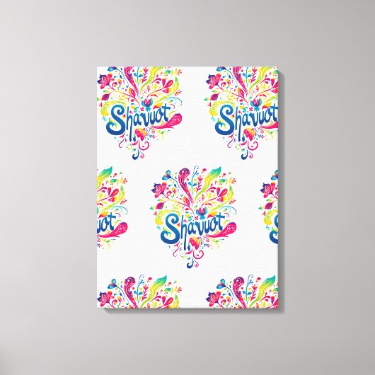 シャブーカラフルトお祝い キャンバスプリント (正面)