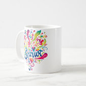 シャブーカラフルトお祝い コーヒーマグカップ (正面左)