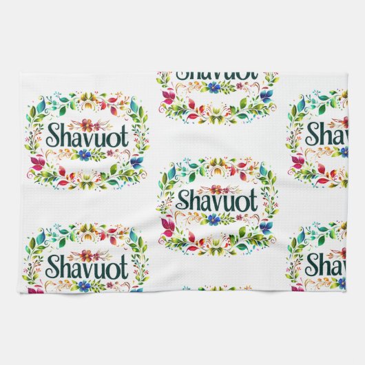 シャブーカラフルト – シャブーフェスティバルお祝い キッチンタオル (横)