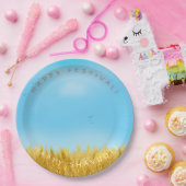 シャブーフェスティバルユダヤ教の休日金ゴールド小麦畑 ペーパープレート (パーティー)