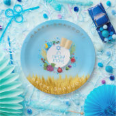 シャブーフェスティバルユダヤ教の休日金ゴールド小麦畑 ペーパープレート (パーティー)