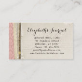 シャブ素朴ビーシックなピンクのダマビクトリアンスクの雑誌 名刺 (裏面)