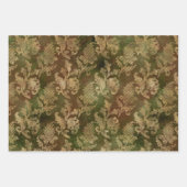 シャブ素朴ビーシック金ゴールドアップルブロッサムフローラデコール ラッピングペーパーシート (正面2)