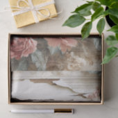 シャブ素朴ビーフローラ壁紙の切り離 薄葉紙 (ギフト)