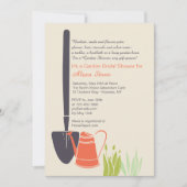 シャベルおよびじょうろのブライダルシャワーの招待状 招待状 (正面)