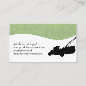 シャベルと植物のガーデニングのロゴ | グラス 名刺 (裏面)