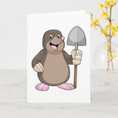 シャベルを持つモグラ カード (黄色い花)